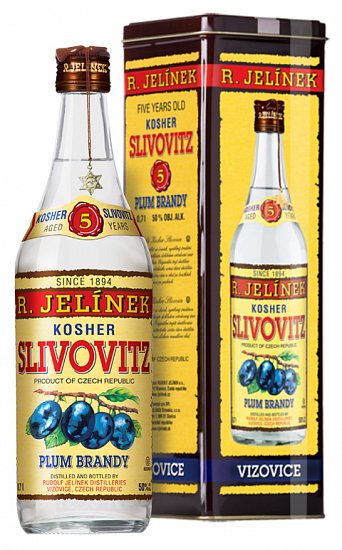 R. Jelínek Slivovice kosher 5yo 50% 0,7l (plech)