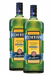 Becherovka Original 38% 2x 1l + 6xSklenice