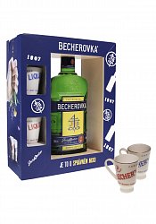 Becherovka Original + 2 kalíšky 38% 0,5l
