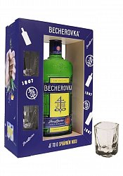 Becherovka Original 38% 0,7l + 2 sklenice