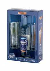 Vodka Plum 40% 0,5l + 2x sklo