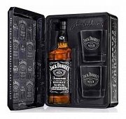 Jack Daniel's No.7 40% 0,7l +2 skleničky (plech)