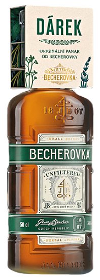 Becherovka Unfiltered 38% 0,5 l + originální panák