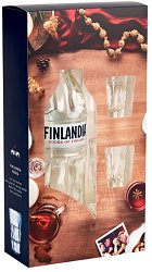 Finlandia 40% 0,7l + 2 panákové sklenice