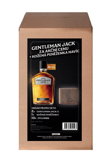 Set 2x Jack Daniel's Gentleman Jack 40% 1l + kožená peněženka