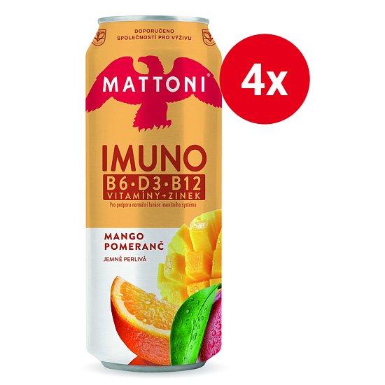 Mattoni Imuno pomeranč a mango multipack 4x0,5l