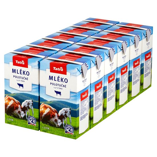 Tatra Trvanlivé mléko polotučné 1,5% 12x1l
