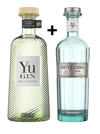 Yu Gin 43% & Bistro vodka 40% 2×0,7l