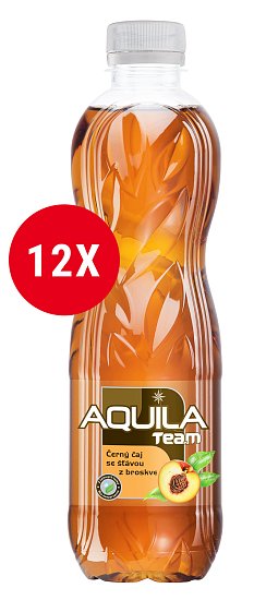 Aquila Tea Černý čaj se šťávou z broskve 12x0,5l