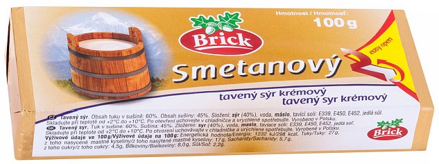Brick tavený sýr smetanový 100g
