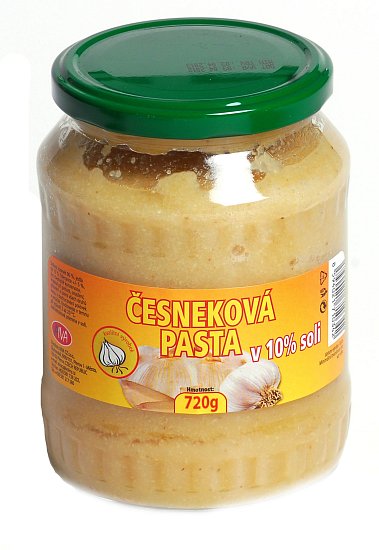 Česneková pasta v 10% soli 700ml