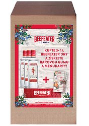 Set Beefeater 3x1l + barová guma a menukarty