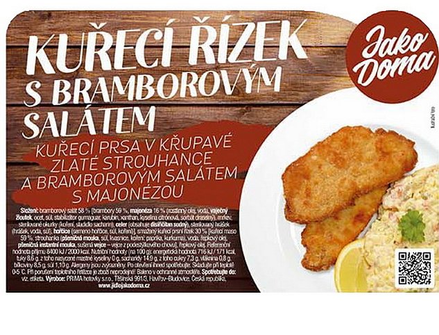 Jako Doma Kuřecí řízek s bramborovým salátem 430g