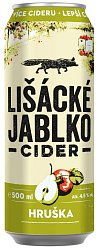 Lišácké jablko cider hruška 6x0,5l - plech