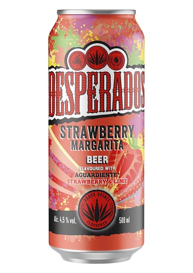 Desperados pivo silné ochucené s příchutí Strawberry Margarita 4x0,5l