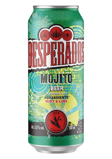 Desperados pivo silné ochucené s příchutí Mojito 4x0,5l